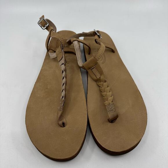 Rainbow T-Street Womens Thong Sandals Sz Large Braided Strap Ankle Strap Buckle - Picture 10 of 10
